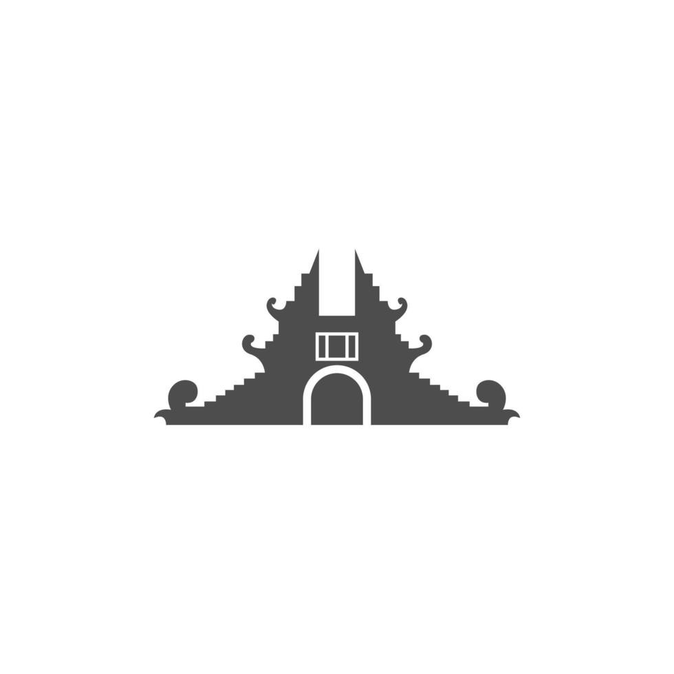 templo bali icono diseño ilustración vector