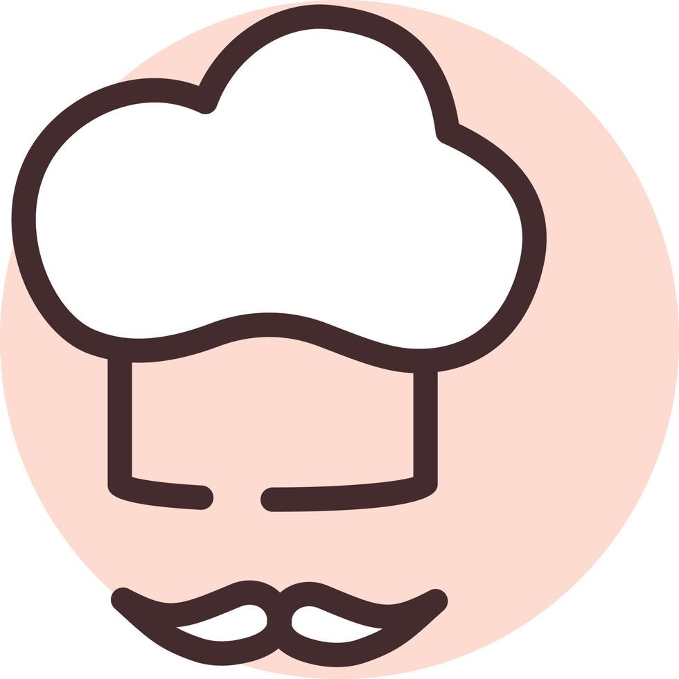 chef de restaurante, ilustración, vector sobre fondo blanco.