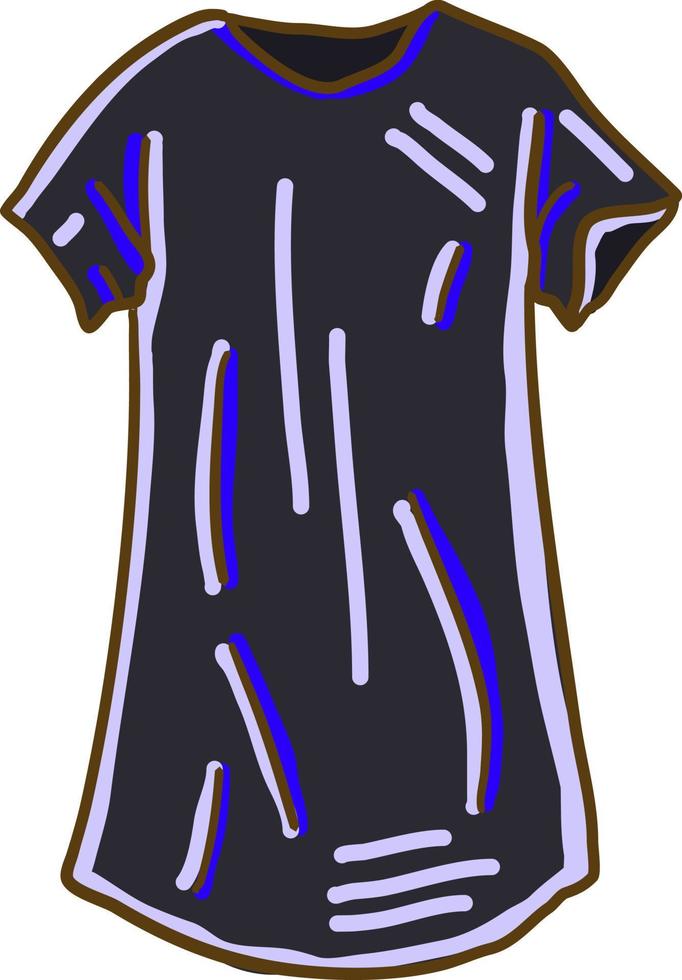 camiseta morada, ilustración, vector sobre fondo blanco.