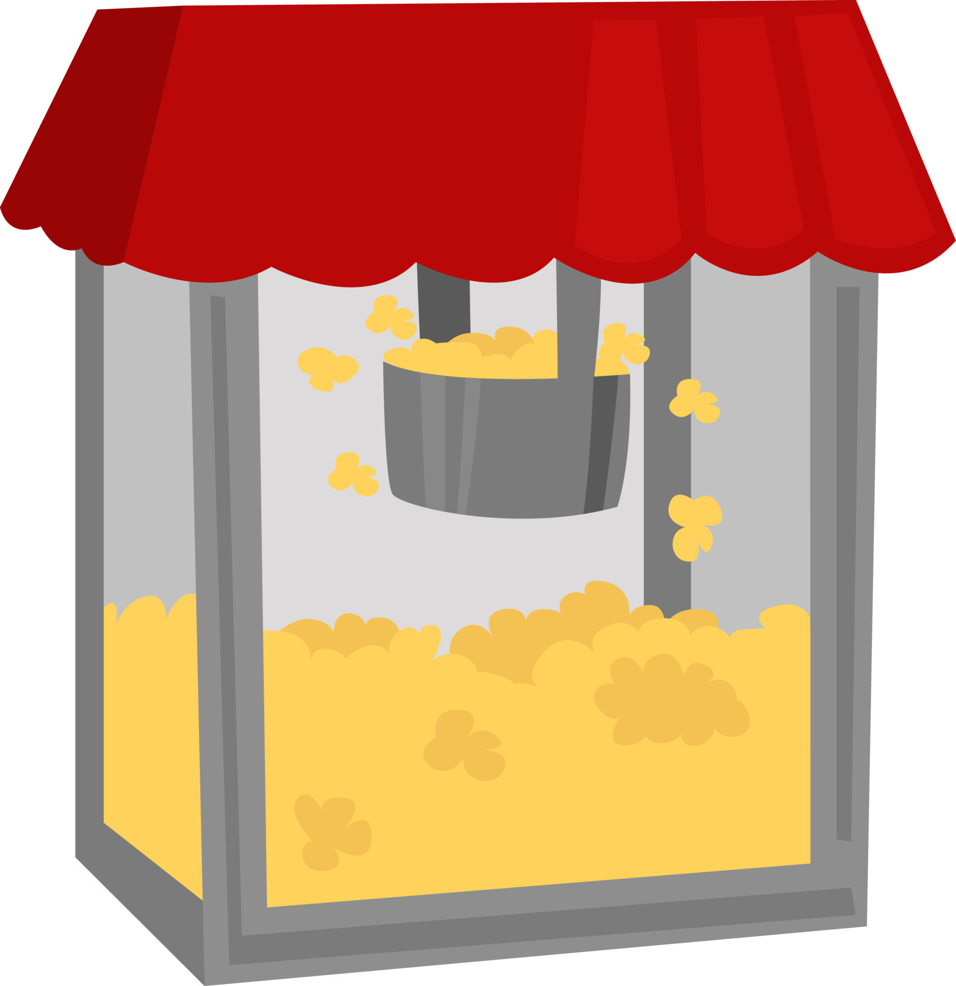 Popcorn machine, illustration, vector on white background. 13484951 ...