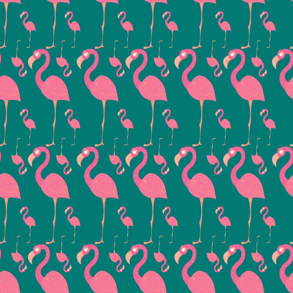Flamingo pattern , illustration, vector on white background