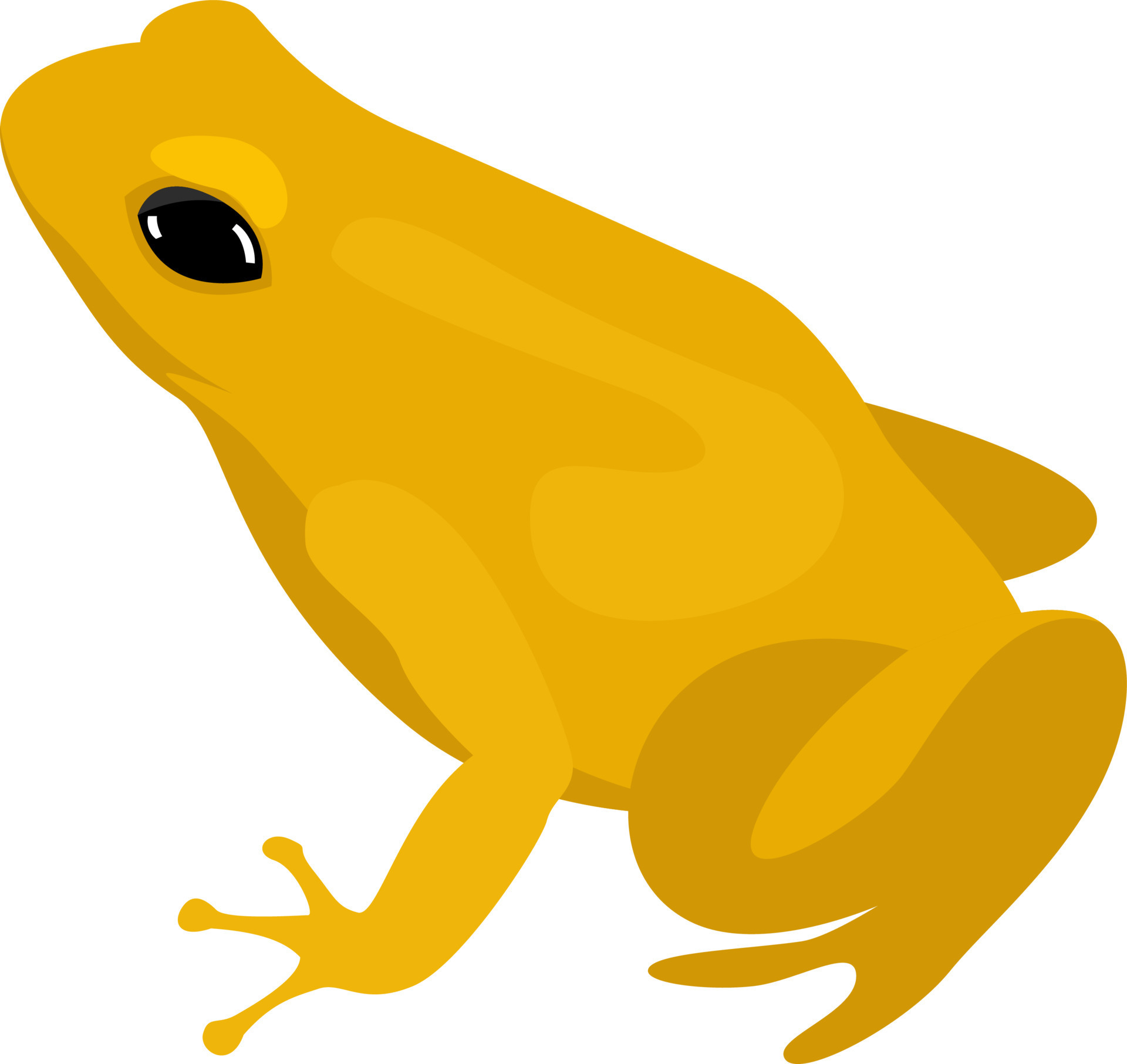 Yellow frog, illustration, vector on white background 13485141 Vector