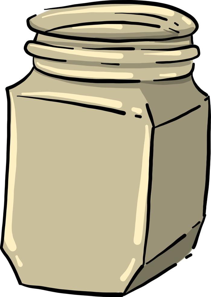 Empty jar, illustration, vector on white background