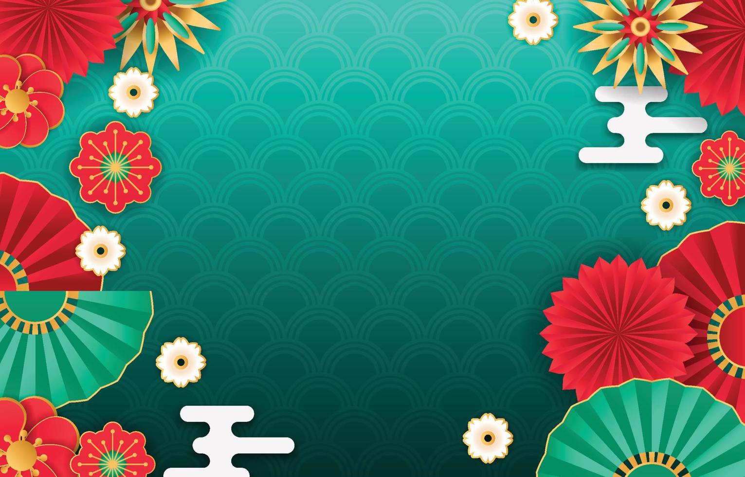 Chinese New Year Jade Green Background vector