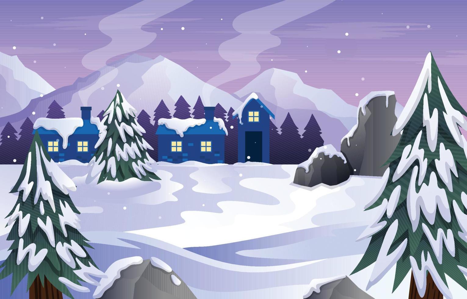 Winter Nature Background vector