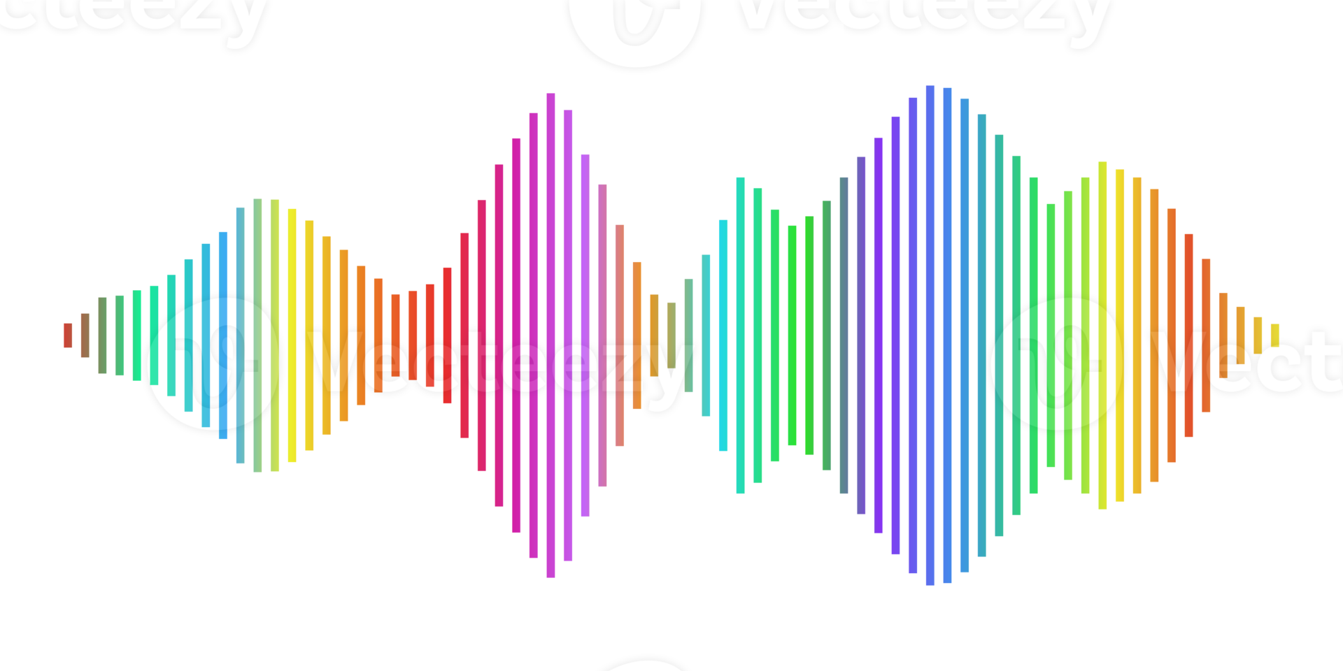 Colorful sound wave png