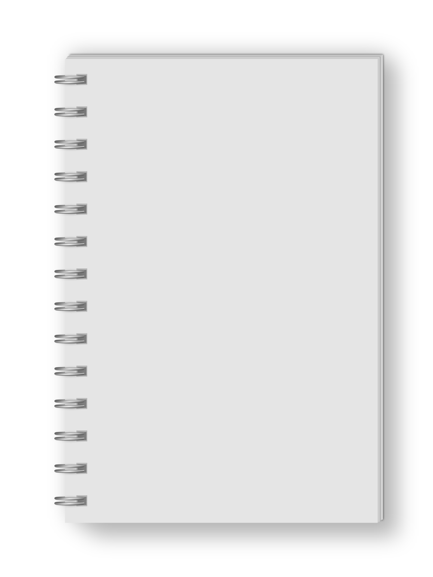 White Blank Spiral Notebook Mockup, Notebook, Spiral, Book PNG