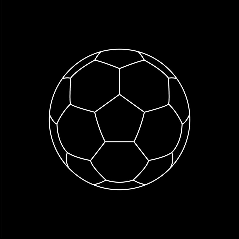 símbolo de icono de pelota de pie o pelota de fútbol para ilustración de arte, logotipo, sitio web, aplicaciones, pictograma, noticias, infografía o elemento de diseño gráfico. ilustración vectorial vector