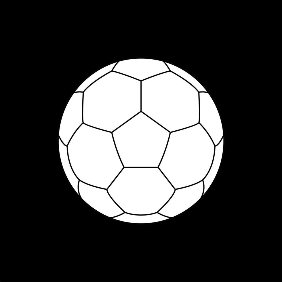 símbolo de icono de pelota de pie o pelota de fútbol para ilustración de arte, logotipo, sitio web, aplicaciones, pictograma, noticias, infografía o elemento de diseño gráfico. ilustración vectorial vector