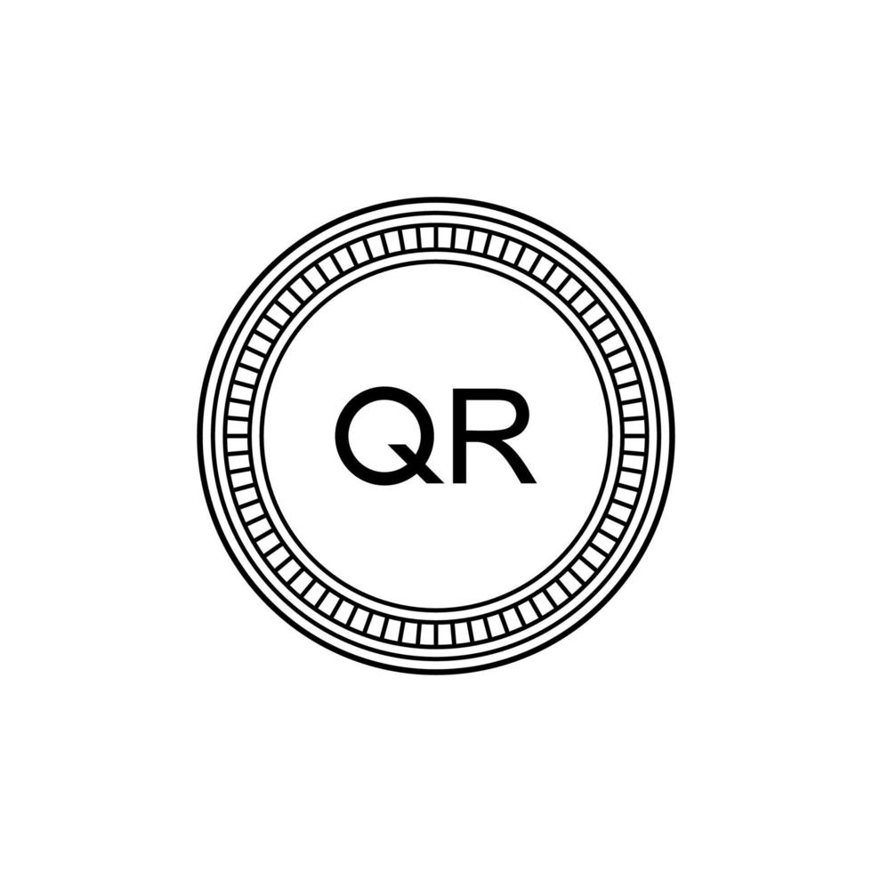 Qatar Currency Icon Symbol, Qatari Riyal, QAR Sign. Vector Illustration