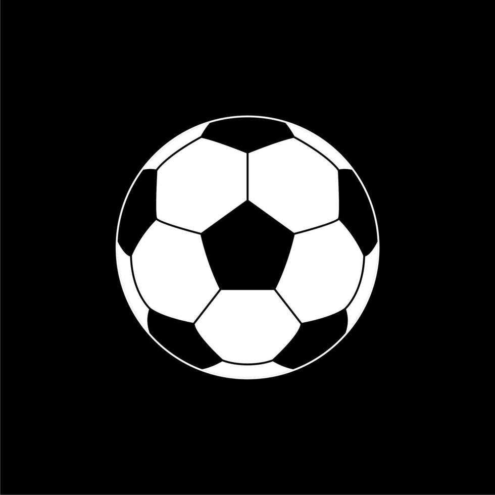 símbolo de icono de pelota de pie o pelota de fútbol para ilustración de arte, logotipo, sitio web, aplicaciones, pictograma, noticias, infografía o elemento de diseño gráfico. ilustración vectorial vector