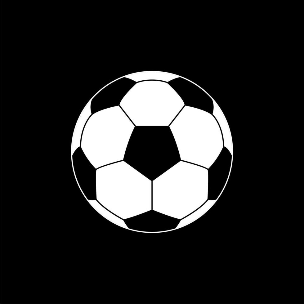 símbolo de icono de pelota de pie o pelota de fútbol para ilustración de arte, logotipo, sitio web, aplicaciones, pictograma, noticias, infografía o elemento de diseño gráfico. ilustración vectorial vector