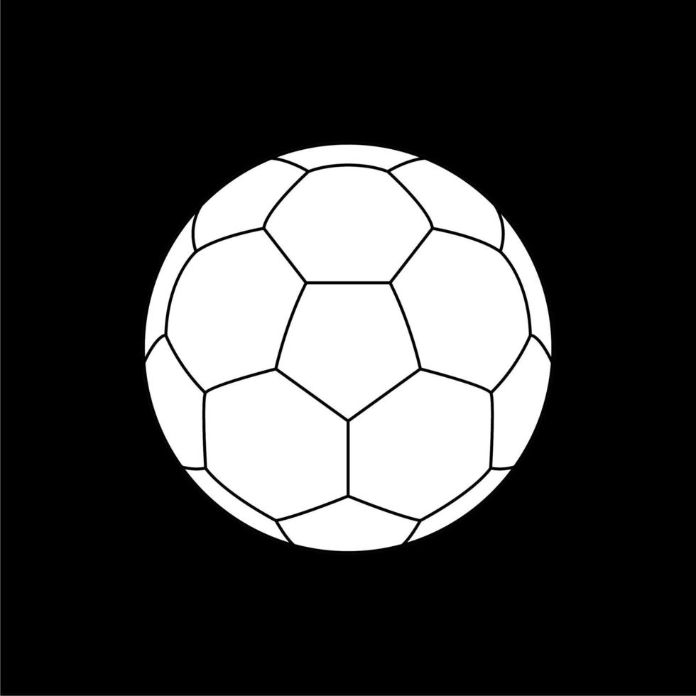 símbolo de icono de pelota de pie o pelota de fútbol para ilustración de arte, logotipo, sitio web, aplicaciones, pictograma, noticias, infografía o elemento de diseño gráfico. ilustración vectorial vector