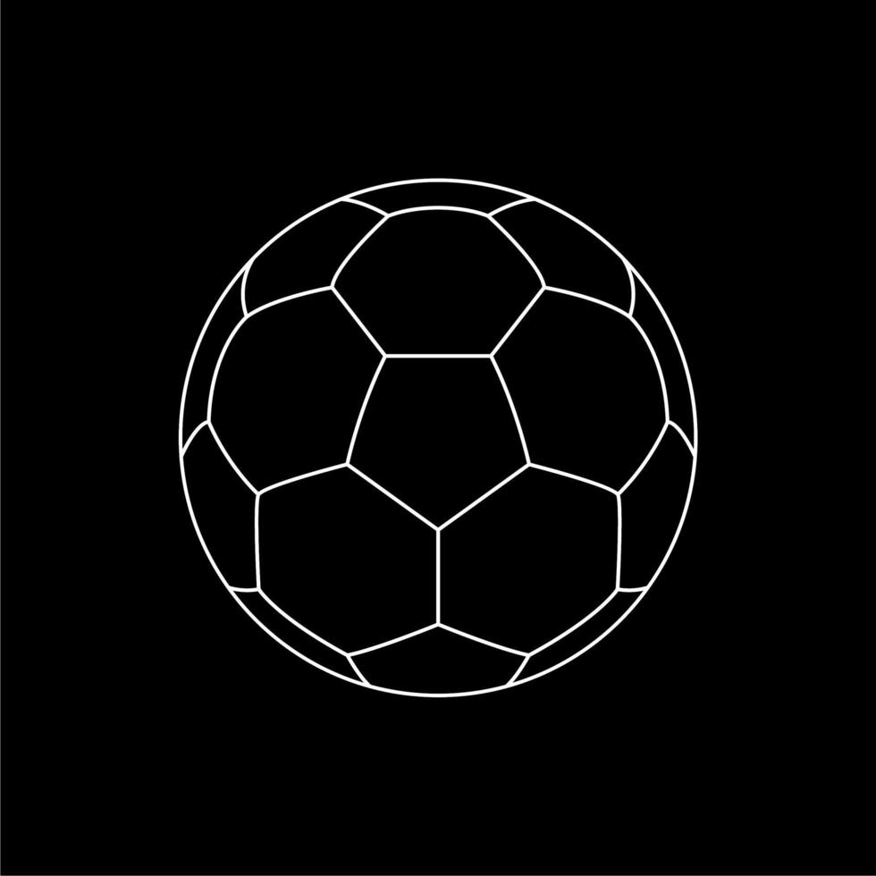 símbolo de icono de pelota de pie o pelota de fútbol para ilustración de arte, logotipo, sitio web, aplicaciones, pictograma, noticias, infografía o elemento de diseño gráfico. ilustración vectorial vector