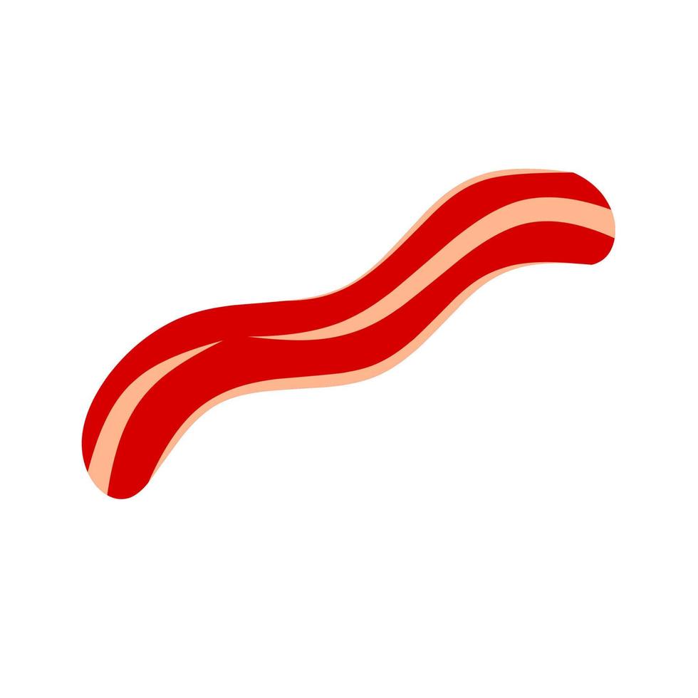 Vector Bacon on a white background. Thin raw meat. Great for logos, posters, meat banners.