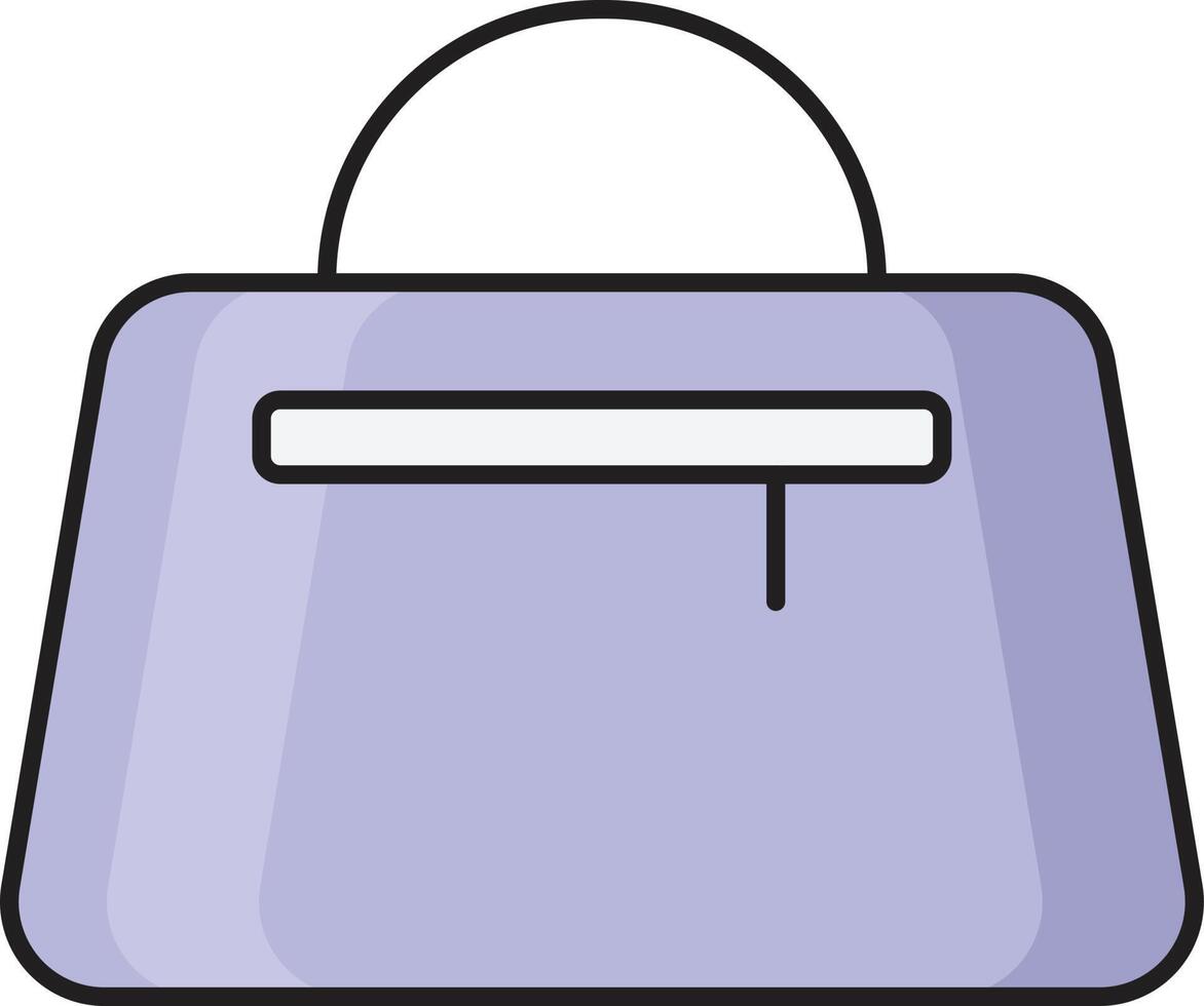 ilustración de vector de bolsa en un fondo. símbolos de calidad premium. iconos vectoriales para concepto y diseño gráfico.