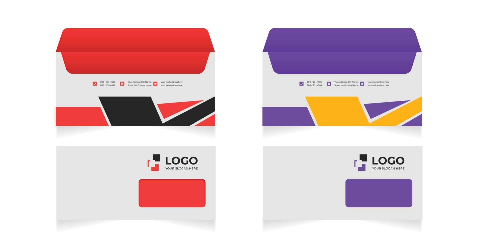Corporate identity envelope Design is editable vector illustration