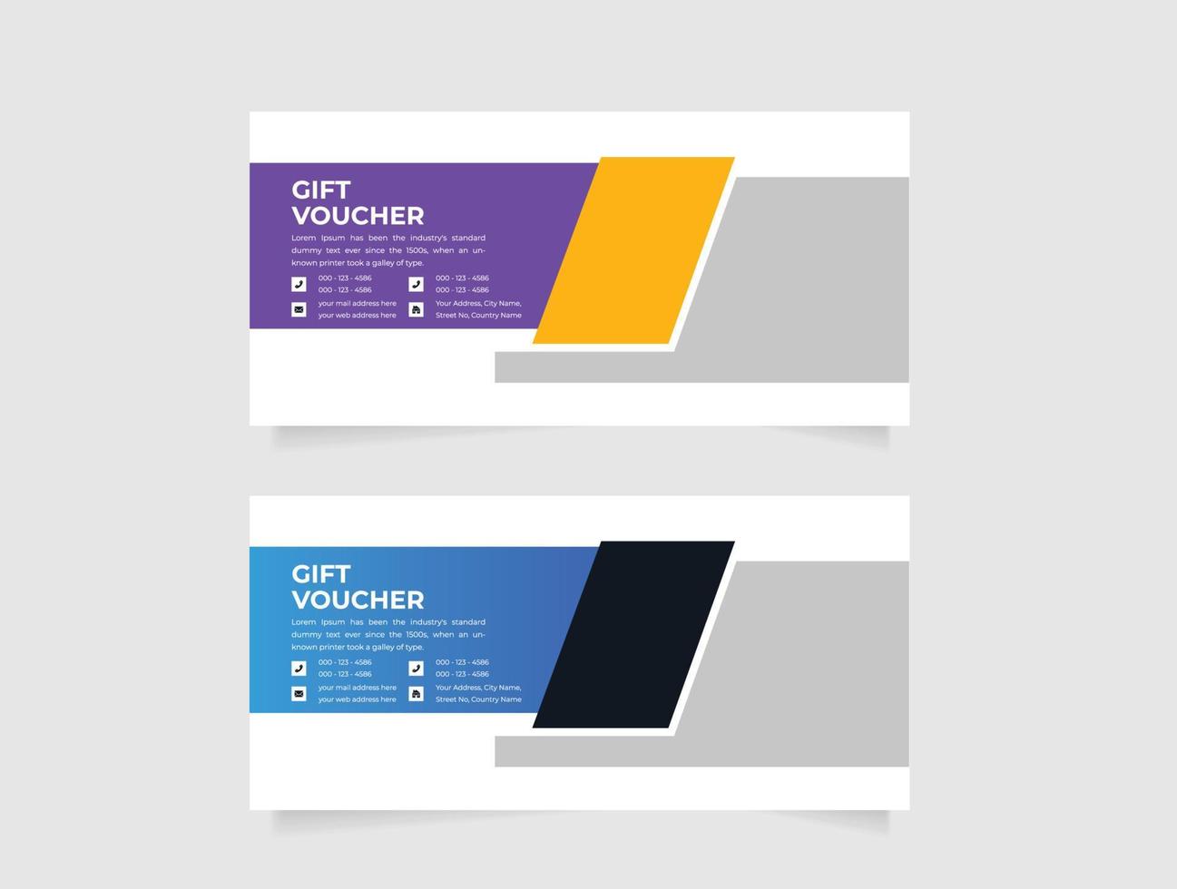 Gift Voucher Template Vector Illustration for Your Business