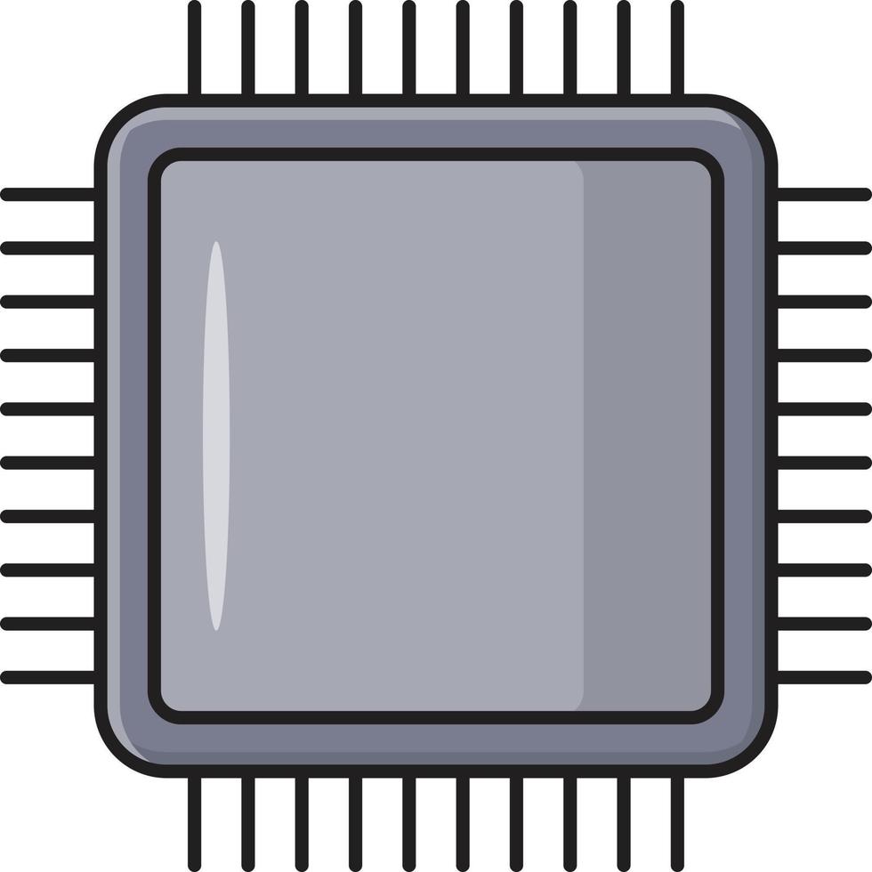 ilustración de vector de chip de cpu en un fondo. símbolos de calidad premium. iconos vectoriales para concepto y diseño gráfico.