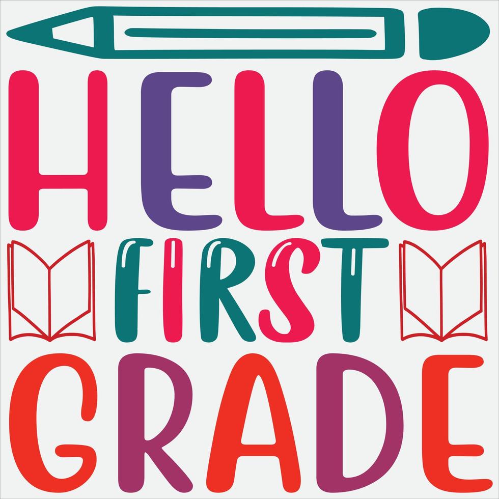 Hello first grade vector