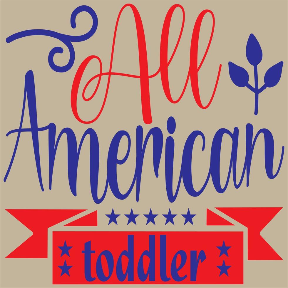 All American toddler vector