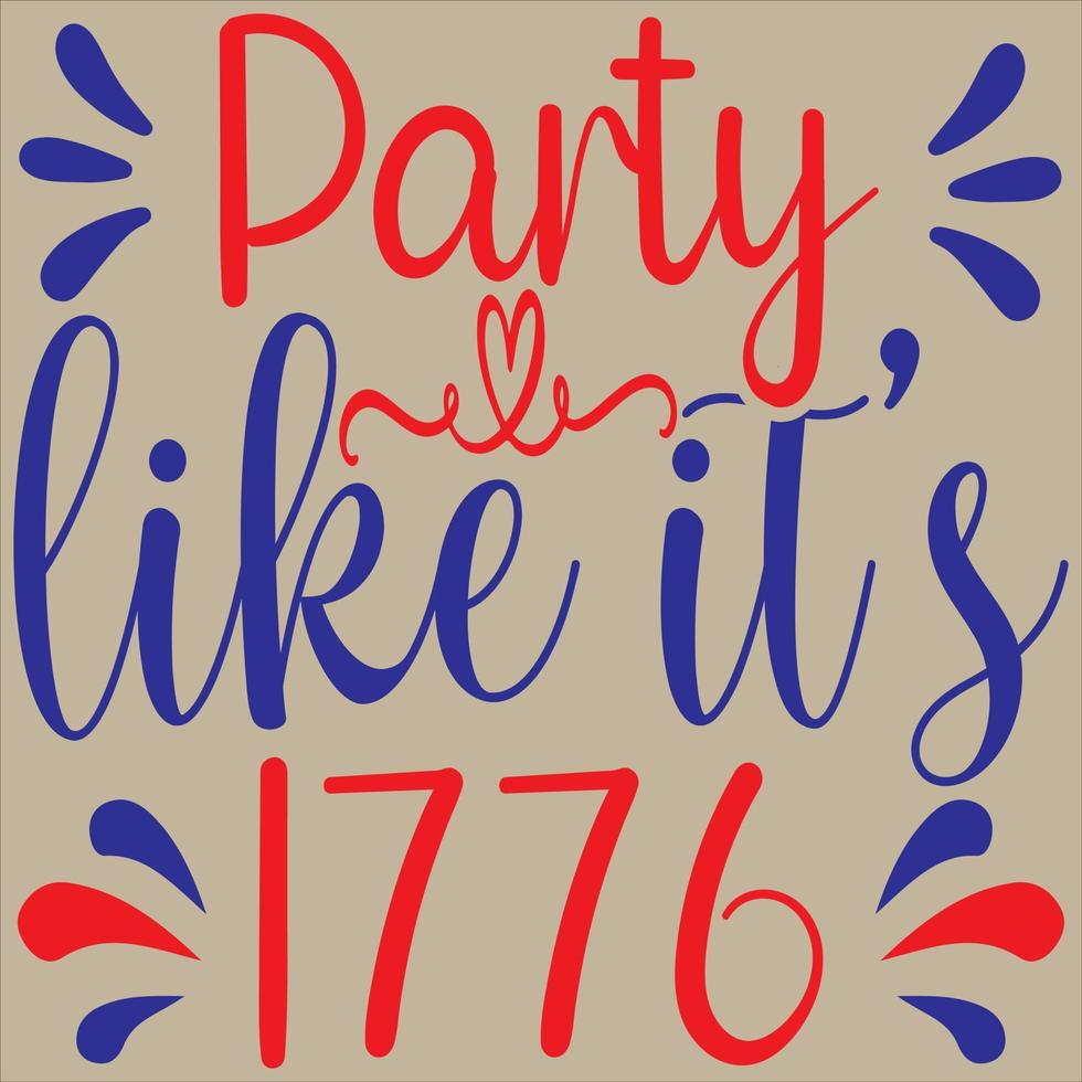 Party like it's 1776 vector