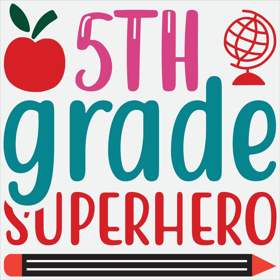 5th grade superhero vector