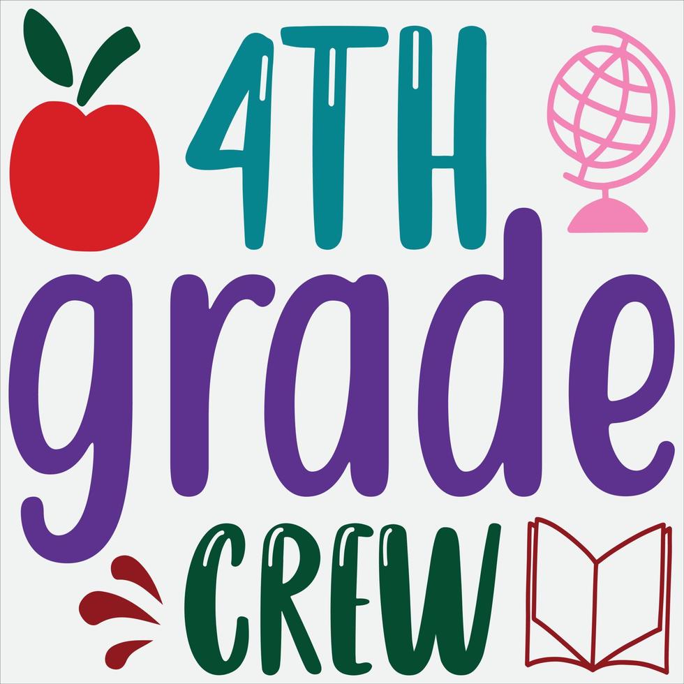 4th grade crew vector