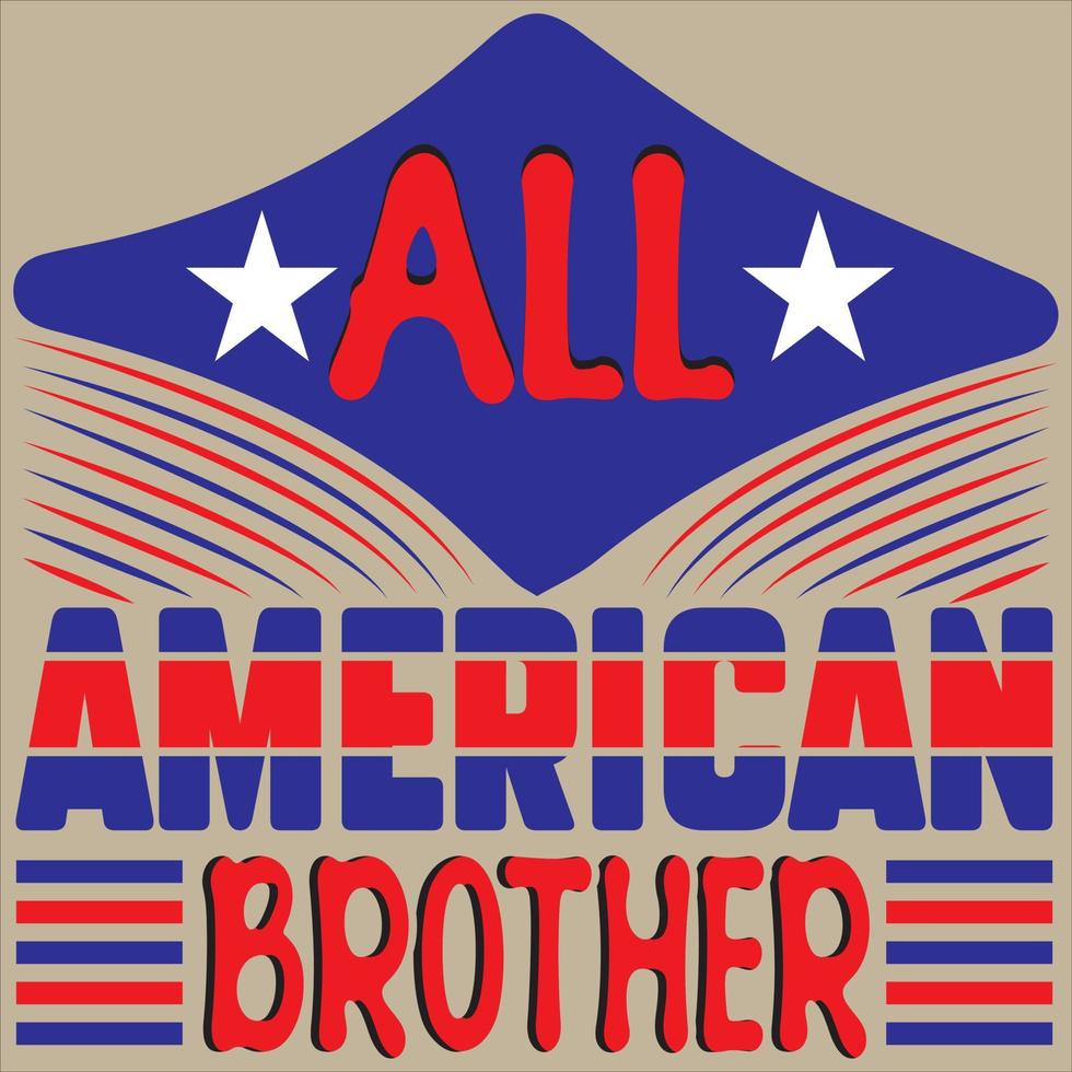 All American brother vector