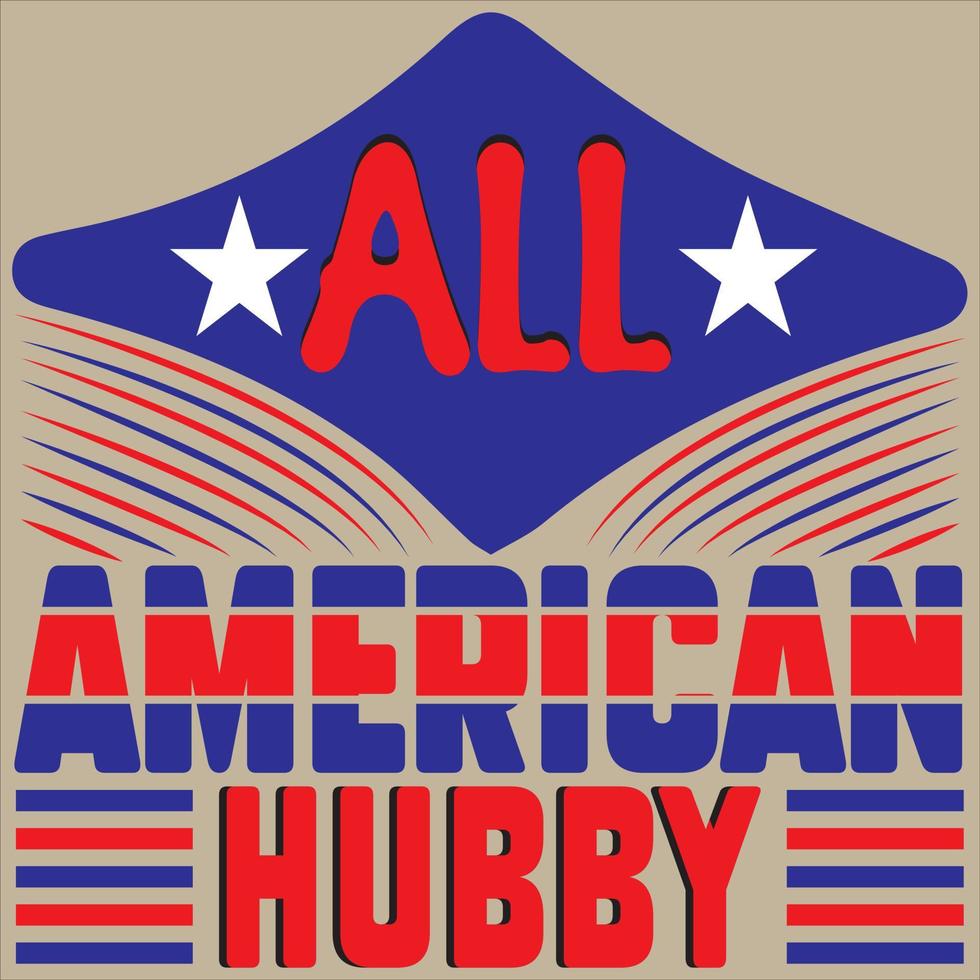 All American hubby vector