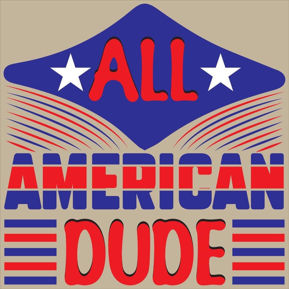 All American dude vector