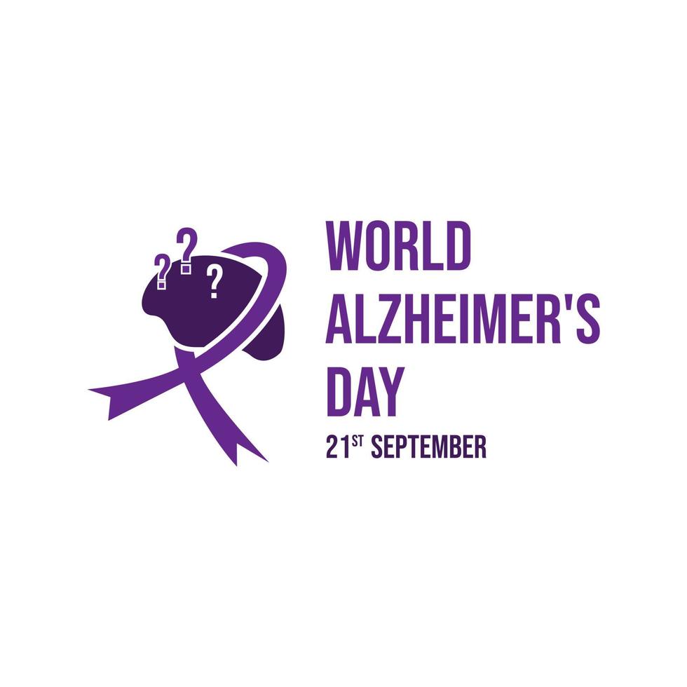 ilustración del icono del vector del día mundial de alzheimer