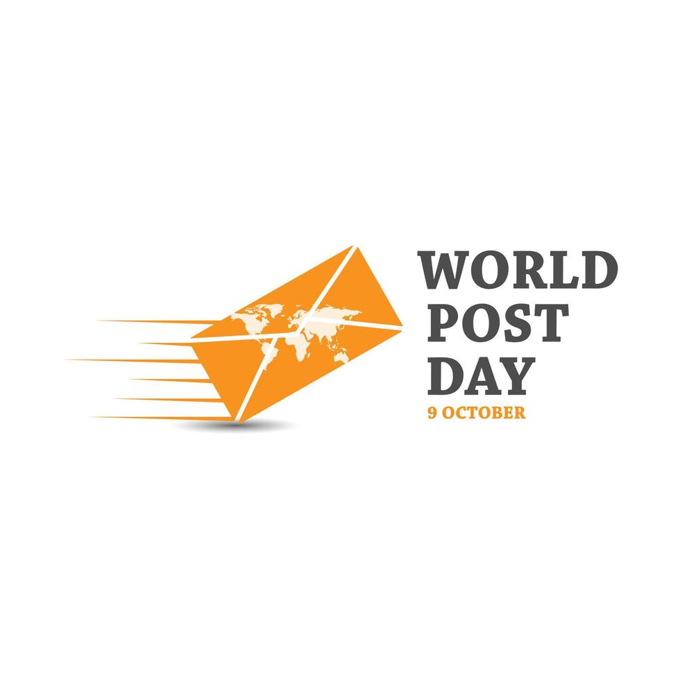 9 october world post day vector design image