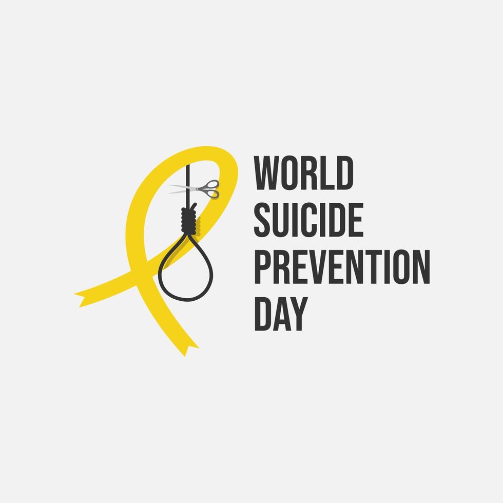 World suicide prevention day flat design vector