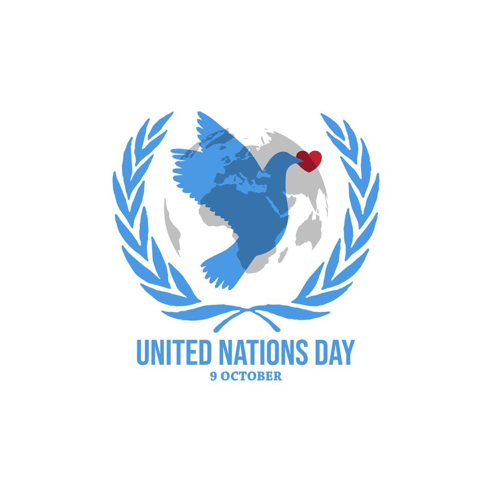 Illustration of United Nations Day Background. Icon, history. vector