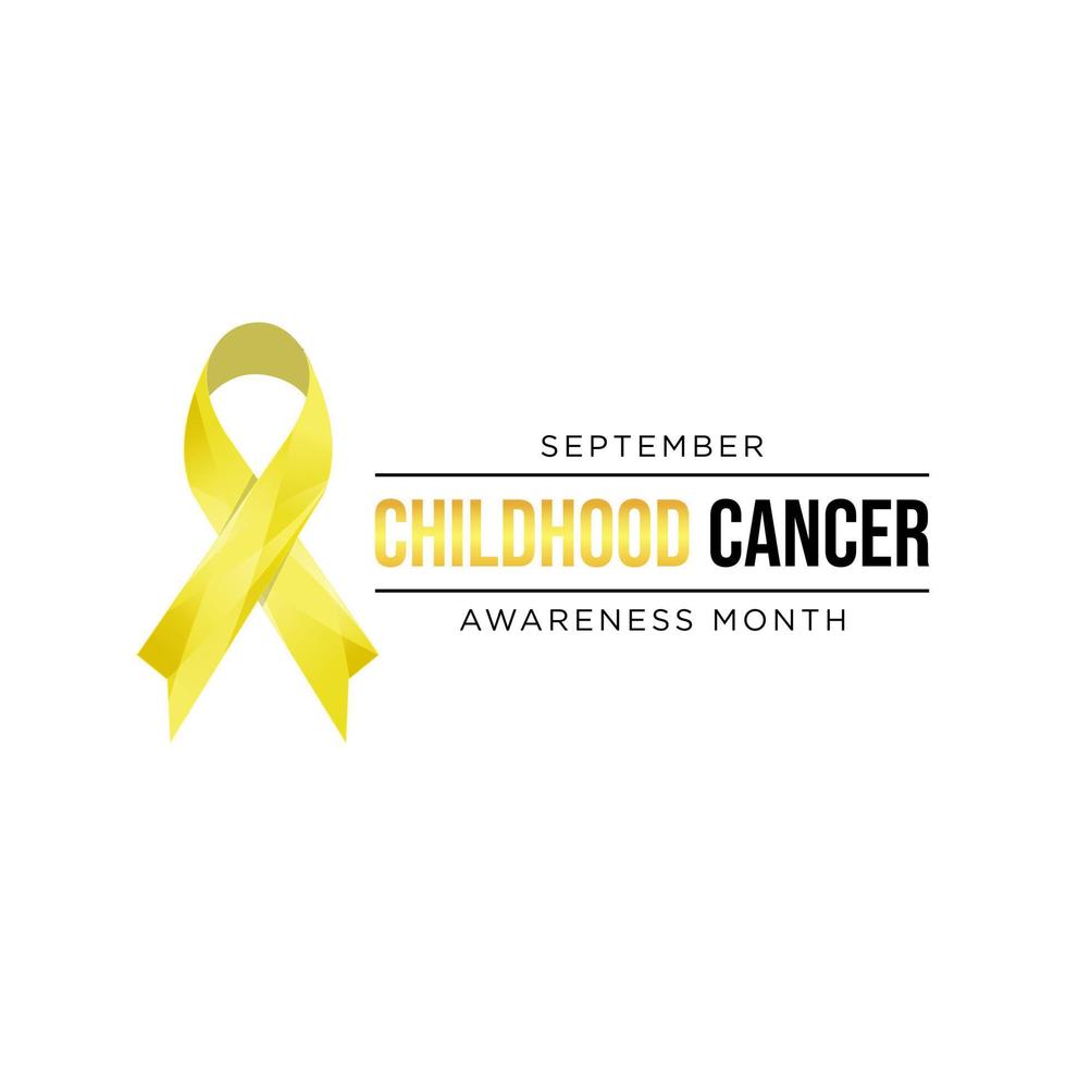 Childhood Cancer awareness realistic ribbon design template vector