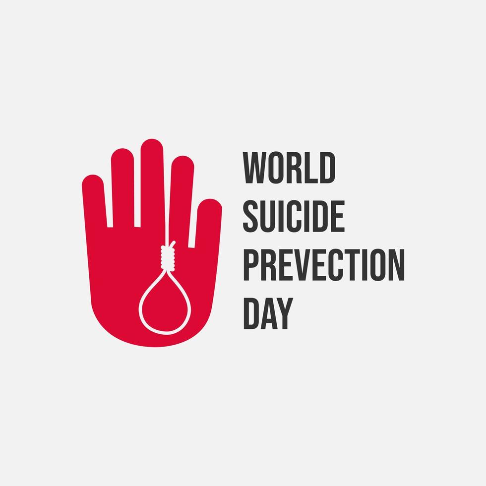 World suicide prevention day flat design vector