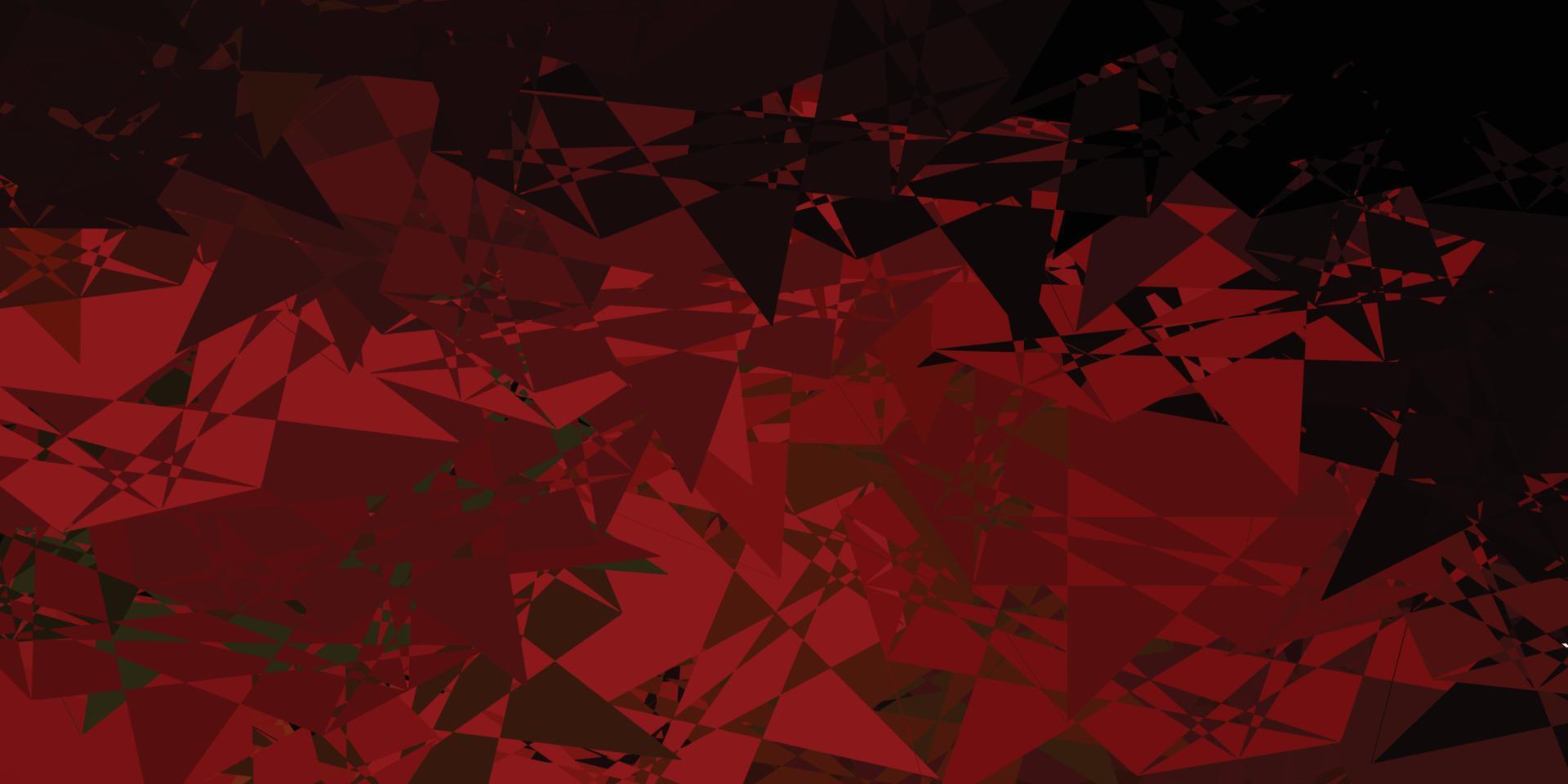 Dark Green, Red vector pattern with polygonal shapes.