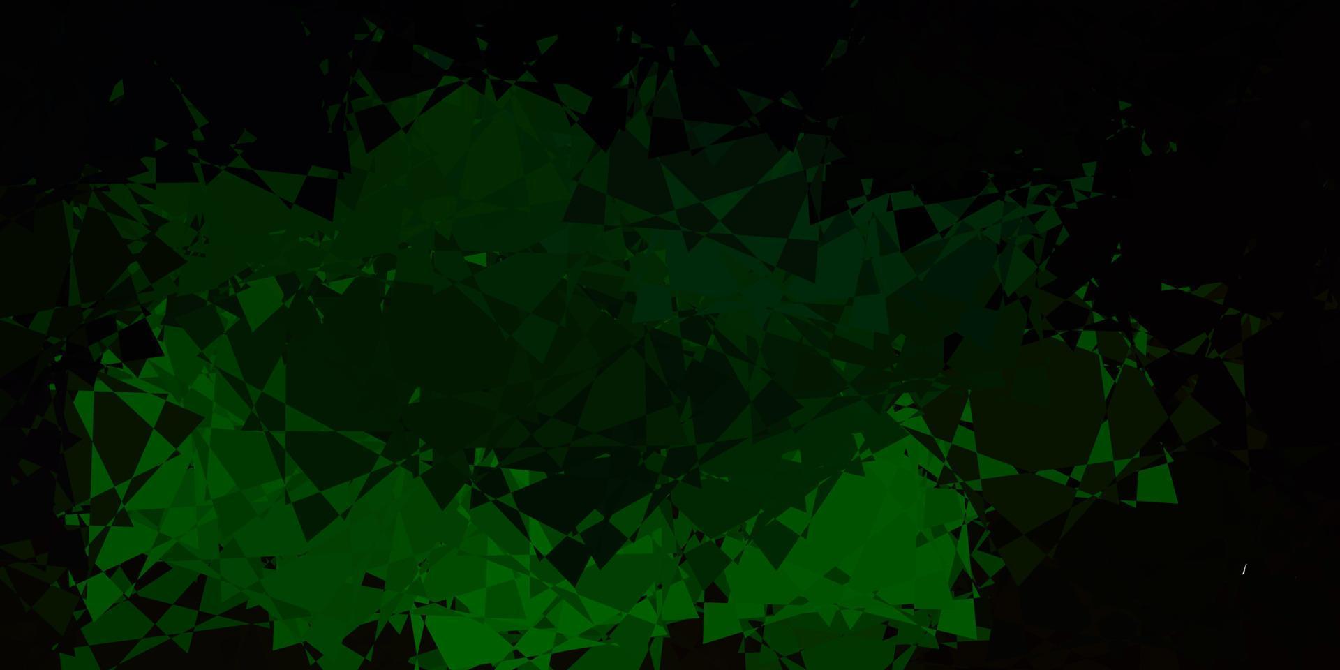 Dark Green, Red vector background with polygonal forms.