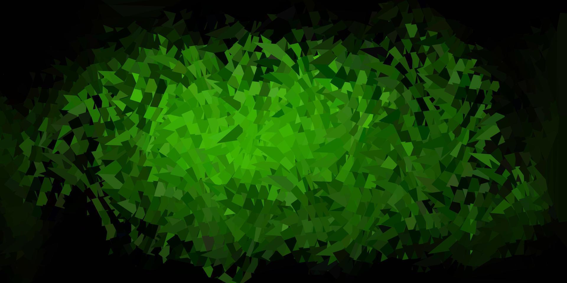 Dark green vector gradient polygon layout.