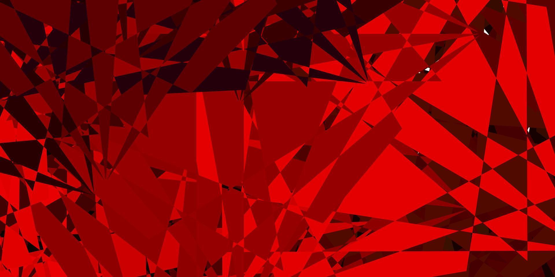 Dark Green, Red vector texture with random triangles.