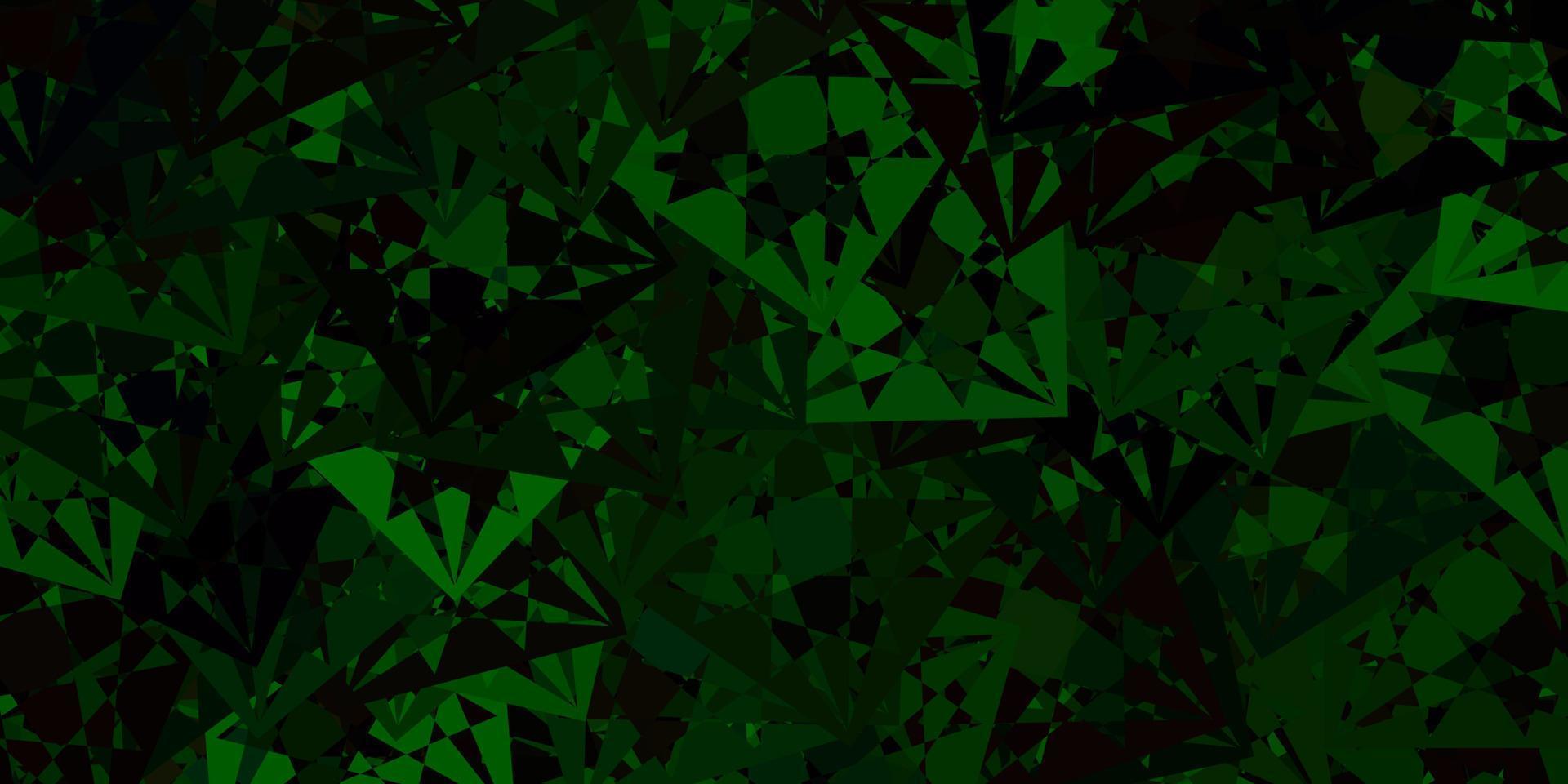 Fondo de vector verde claro, rojo con triángulos.