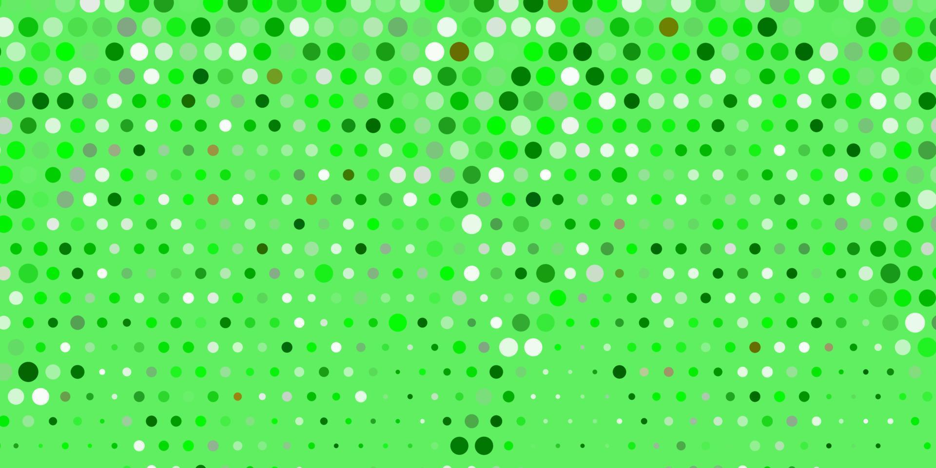 plantilla de vector verde claro, amarillo con círculos.