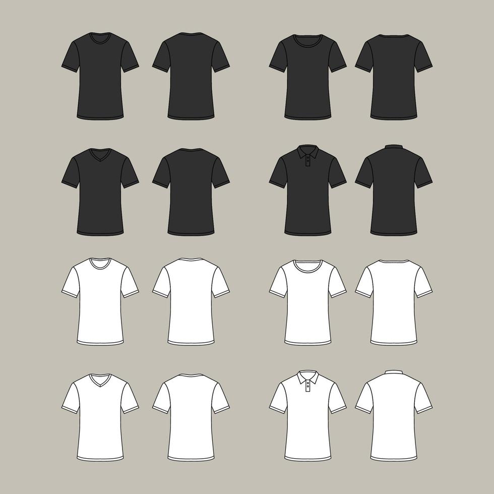 Short Sleeve T-shirt Mockup vector