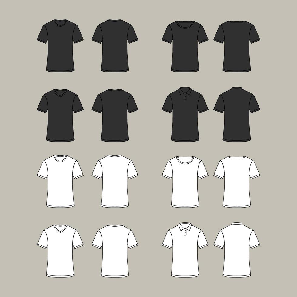 Short Sleeve T-shirt Mockup vector