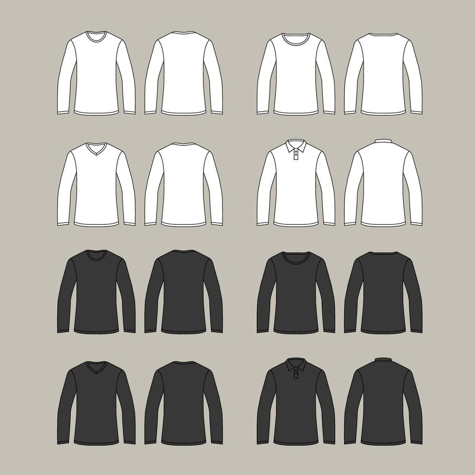 Long Sleeve Tshirt Mockup 13487843 Vector Art at Vecteezy