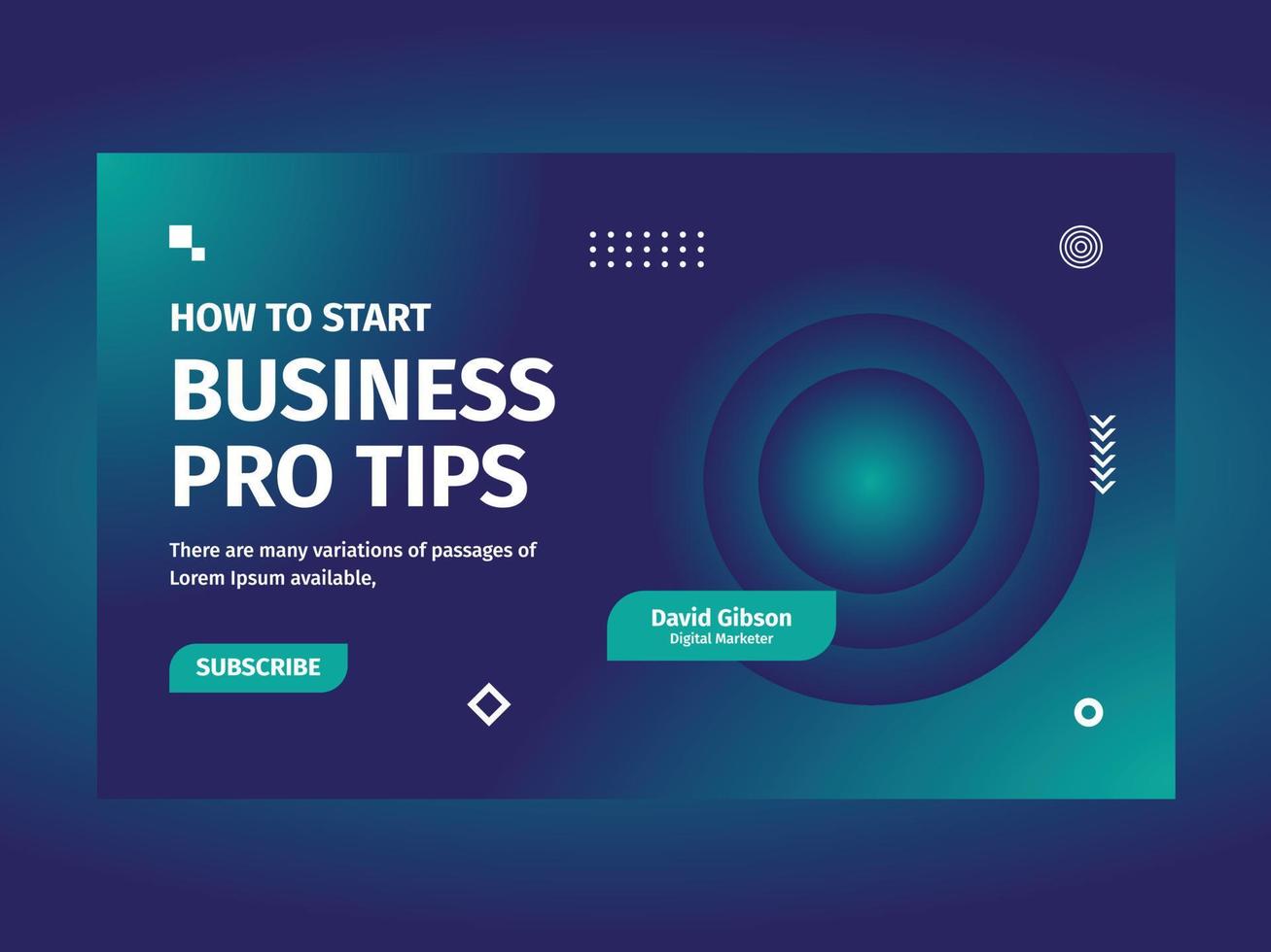 Marketing business banner template vector