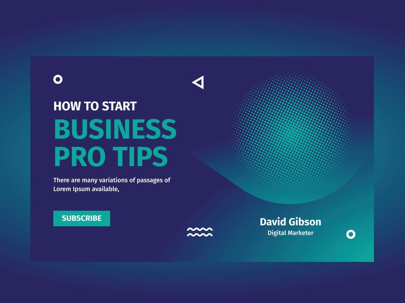 Marketing business banner template vector