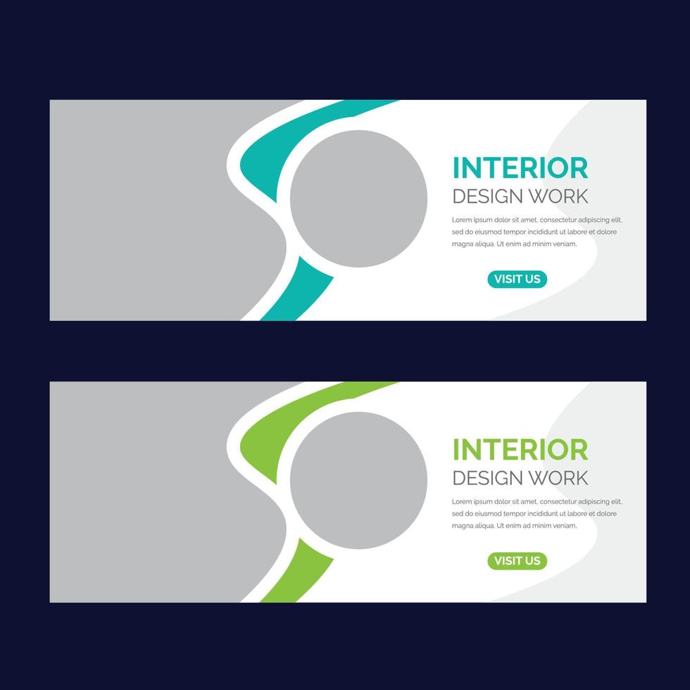 diseño de banner web interior vector