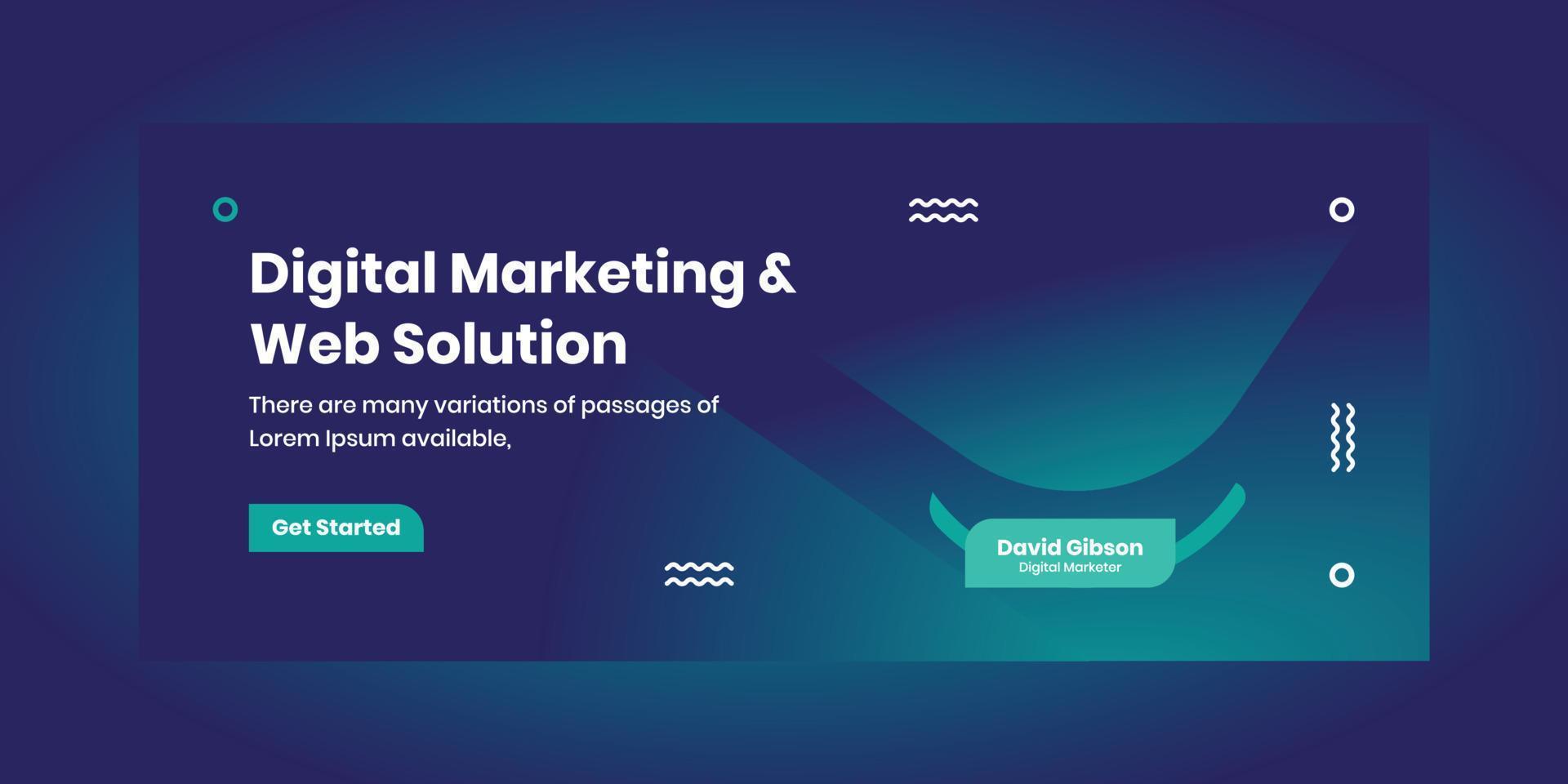 Marketing business banner template vector